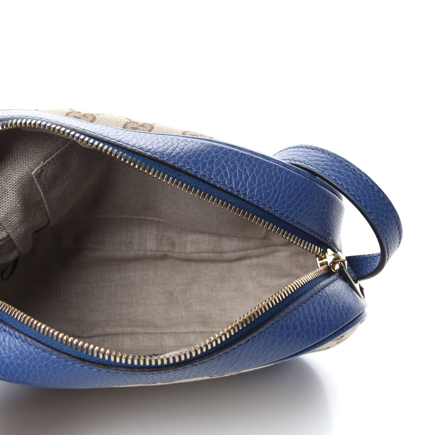 Gucci Monogram Dollar Calfskin Mini Bree Messenger Bag Beige Ebony Caspian 5 of 9