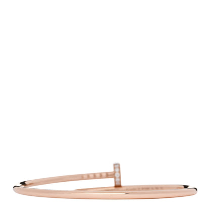 Cartier 18K Pink Gold Diamond Small Juste Un Clou Bracelet 15 2 of 5