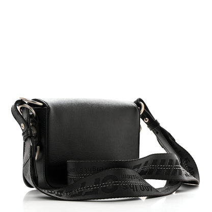 Off-White Saffiano Striped Mini Diag Binder Clip Bag Black White 4 of 11