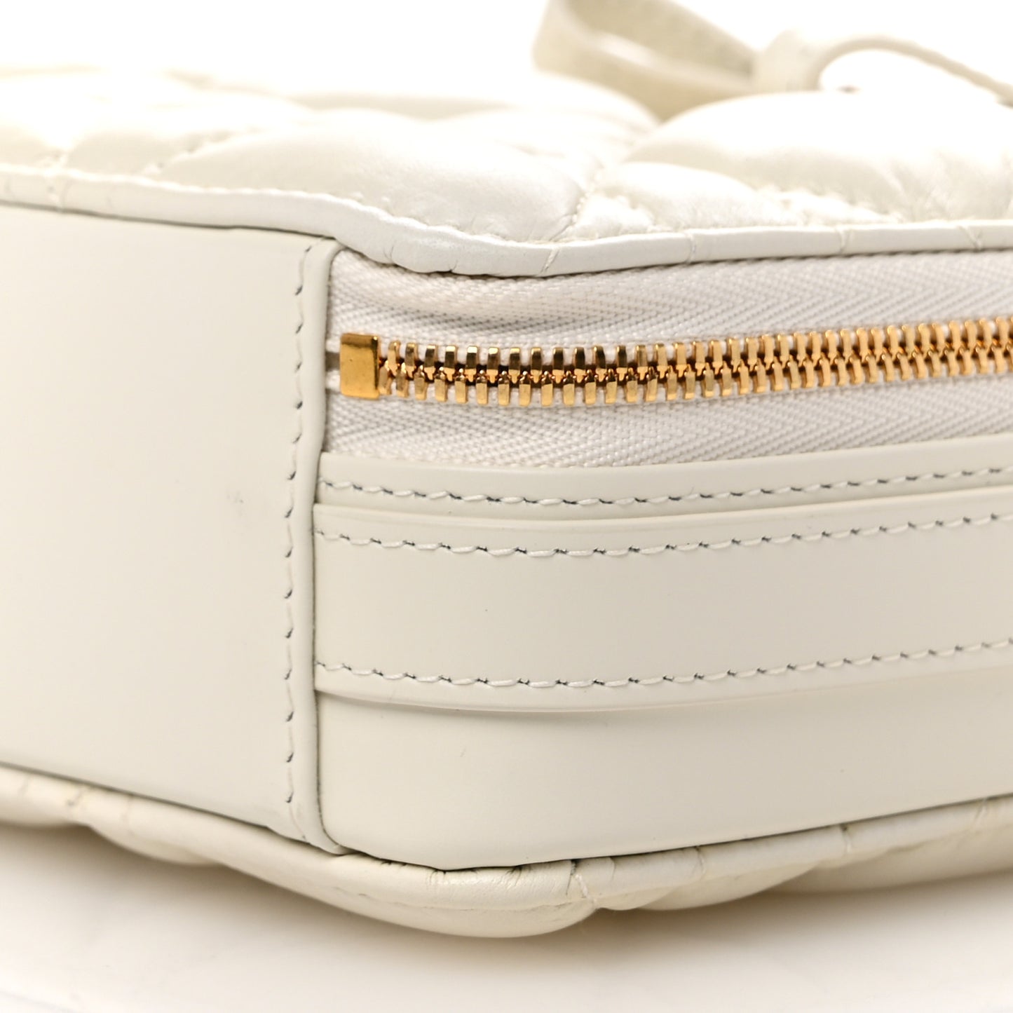 Calfskin Macrocannage Caro Box Bag Latte