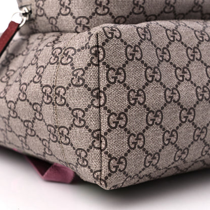 Gucci GG Supreme Monogram Blooms Medium Single Buckle Backpack Beige Multicolor Dry Rose 8 of 10