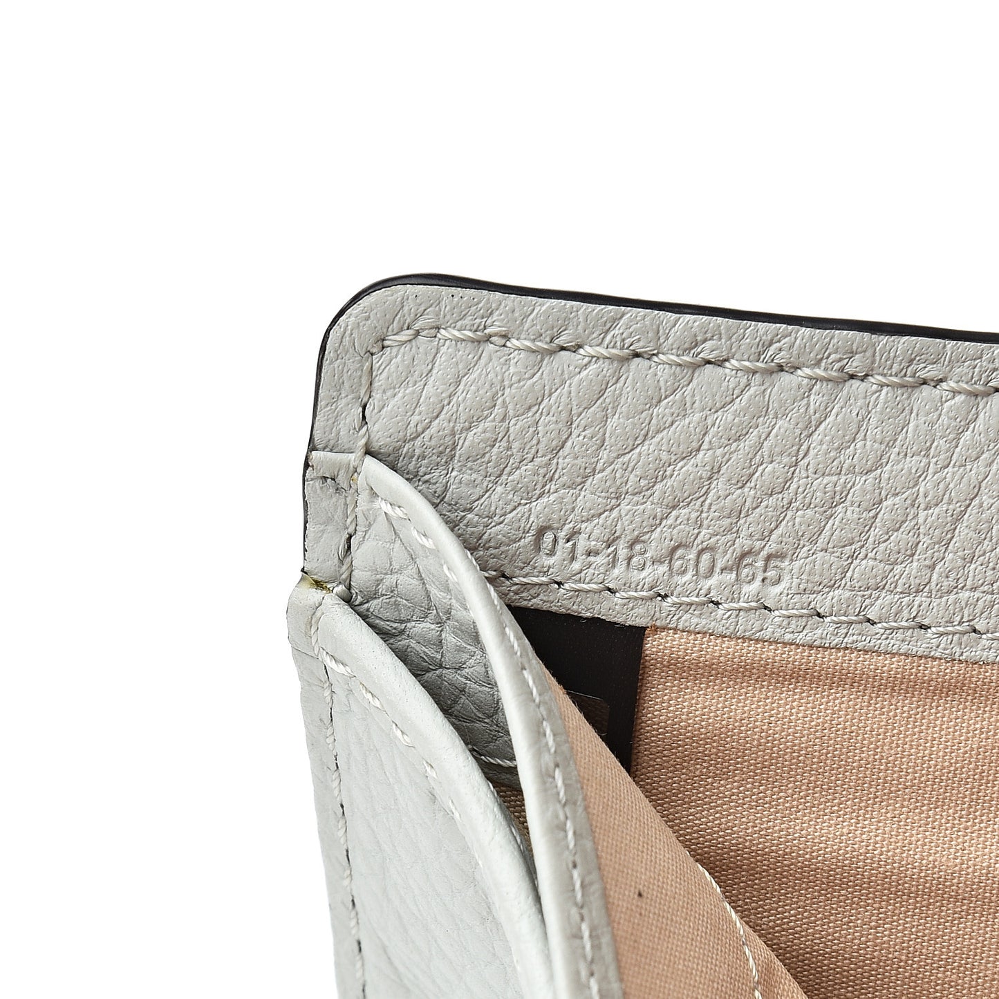 Grained Calfskin Marcie Square Wallet Atoll Blue