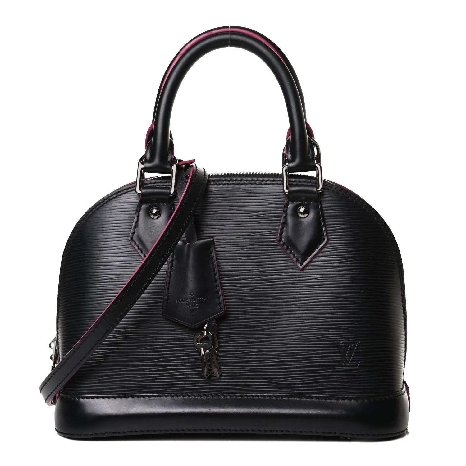Louis Vuitton Epi Alma BB Black Hot Pink 1 of 17