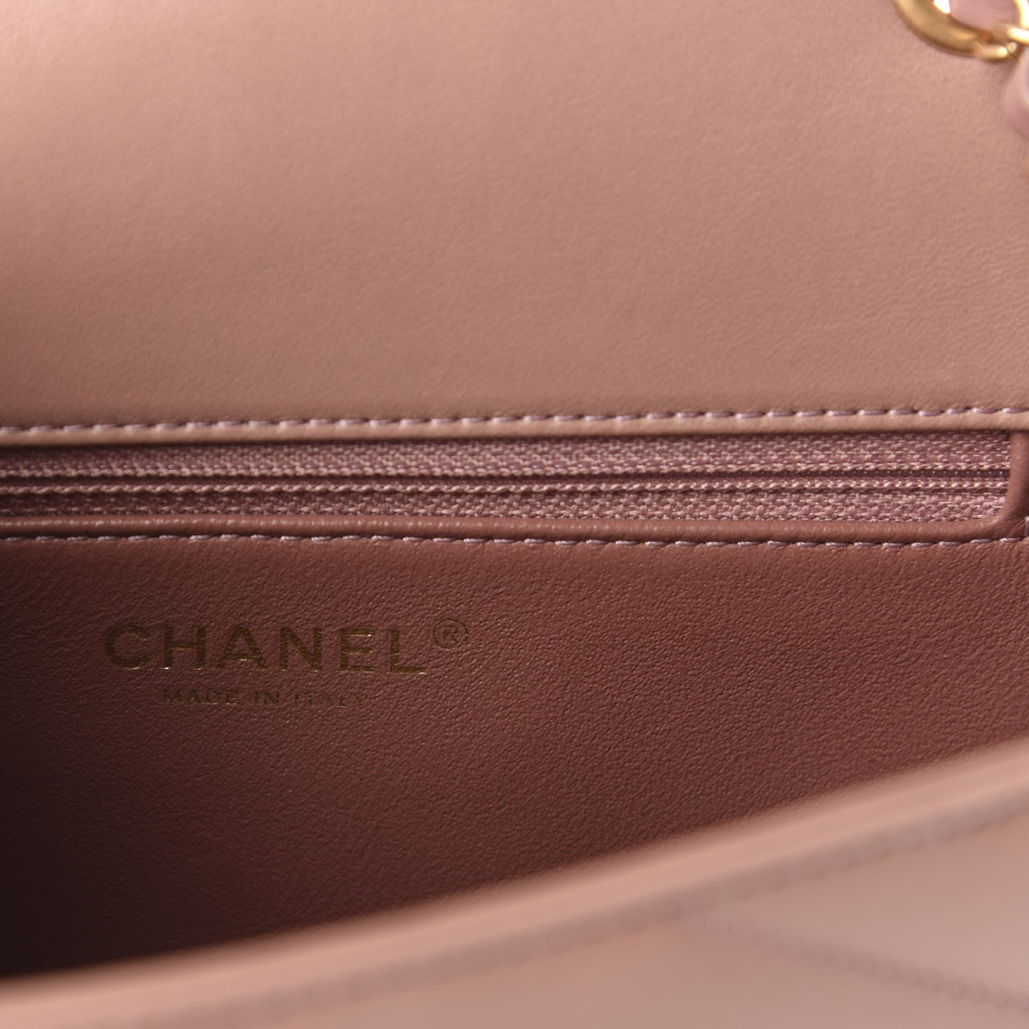 Chanel Lambskin Chevron Quilted Flap Beige 8 of 11