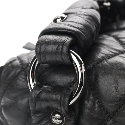 Chanel Distressed Lambskin Lady Braid Small Tote Black 9 of 11