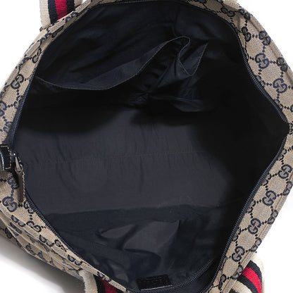Gucci Monogram Web Large Diaper Tote Navy 6 of 10