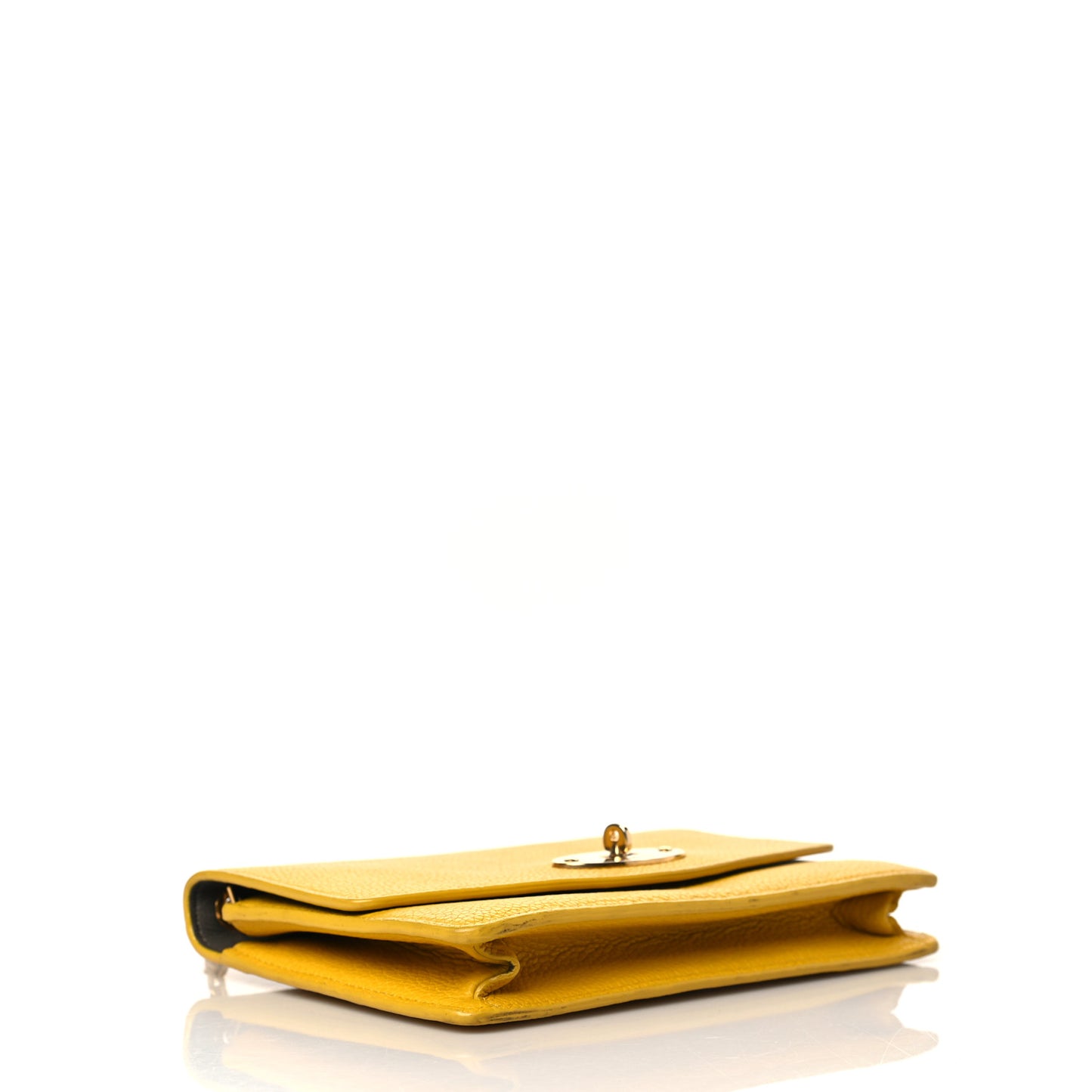 Natural Grain Calfskin Small Darley Satchel Yellow
