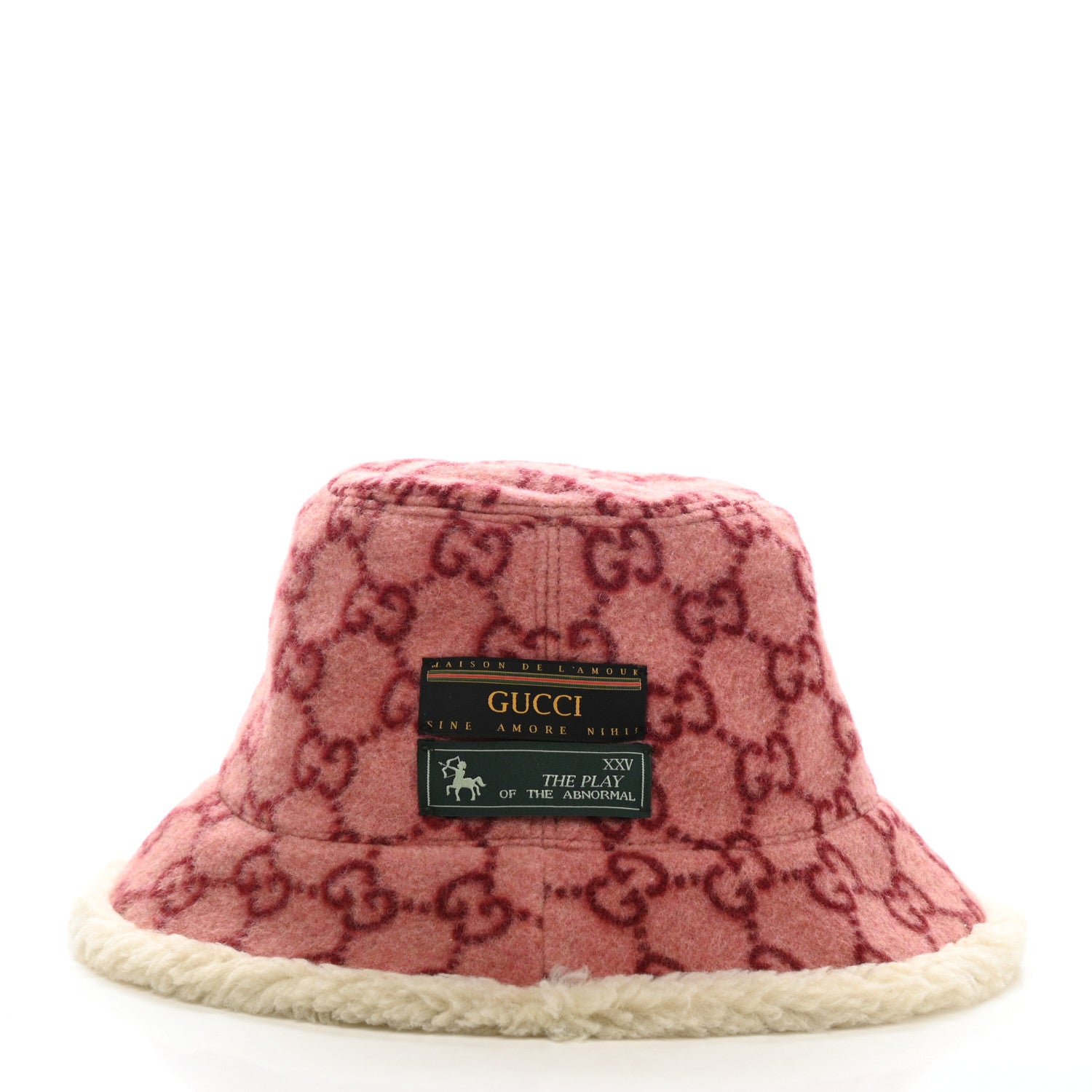 Gucci Covered Wool GG Monogram Bucket Hat M Roseate White 3 of 10