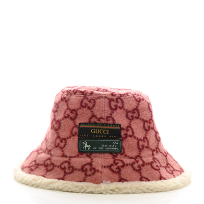 Gucci Covered Wool GG Monogram Bucket Hat M Roseate White 3 of 10