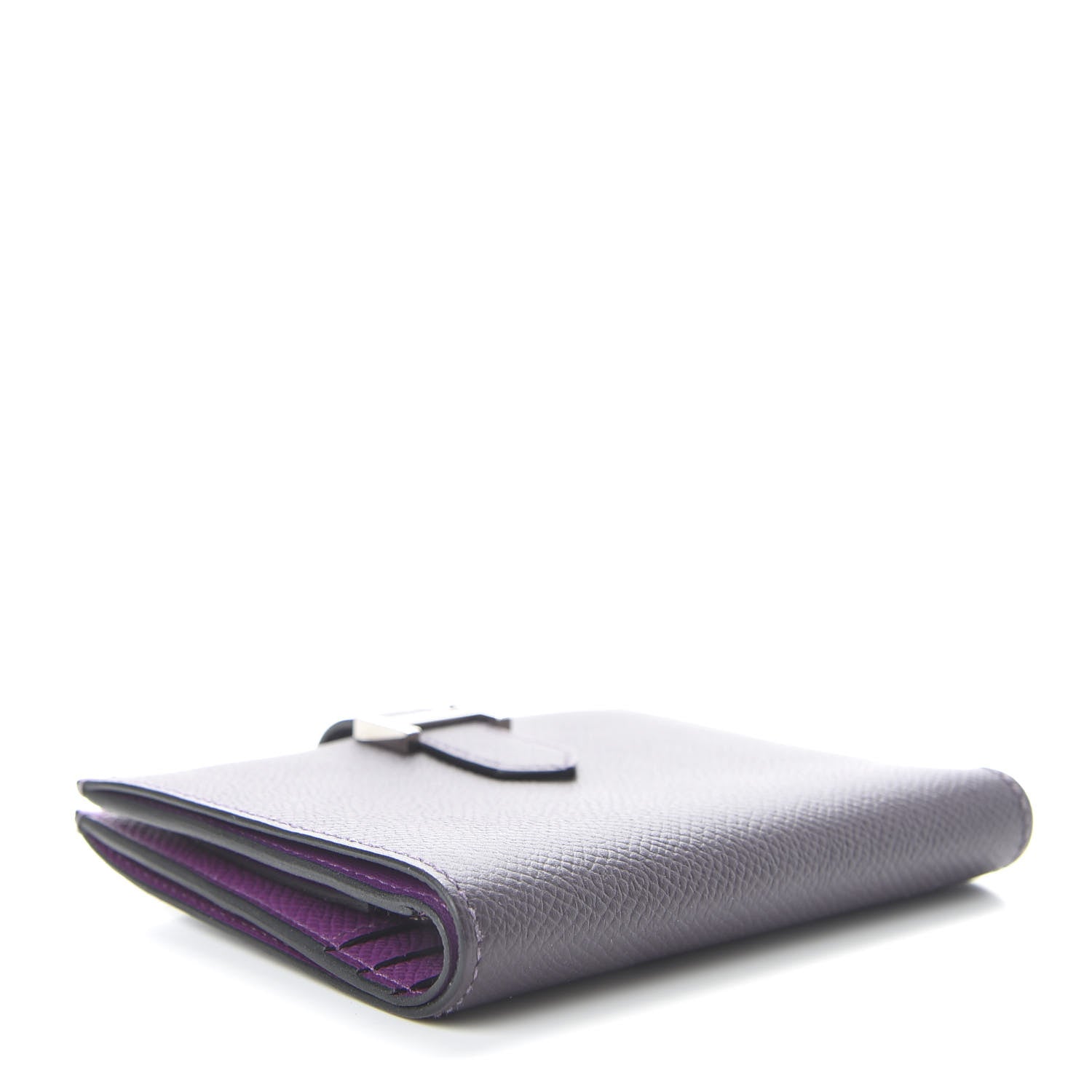 Hermes Epsom Bearn Verso Compact Wallet Raisin Anemone 4 of 7