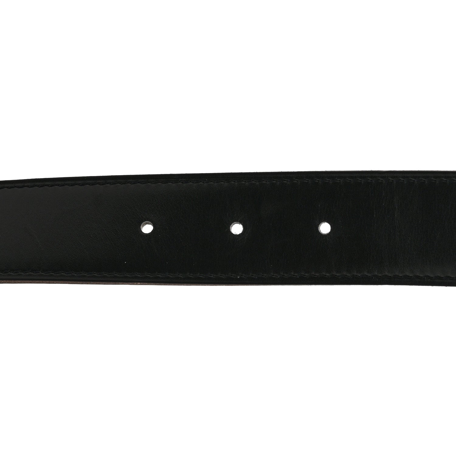 Hermes Togo Box 32mm H Belt 85 Blue Jean Black 5 of 6