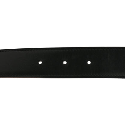 Hermes Togo Box 32mm H Belt 85 Blue Jean Black 5 of 6