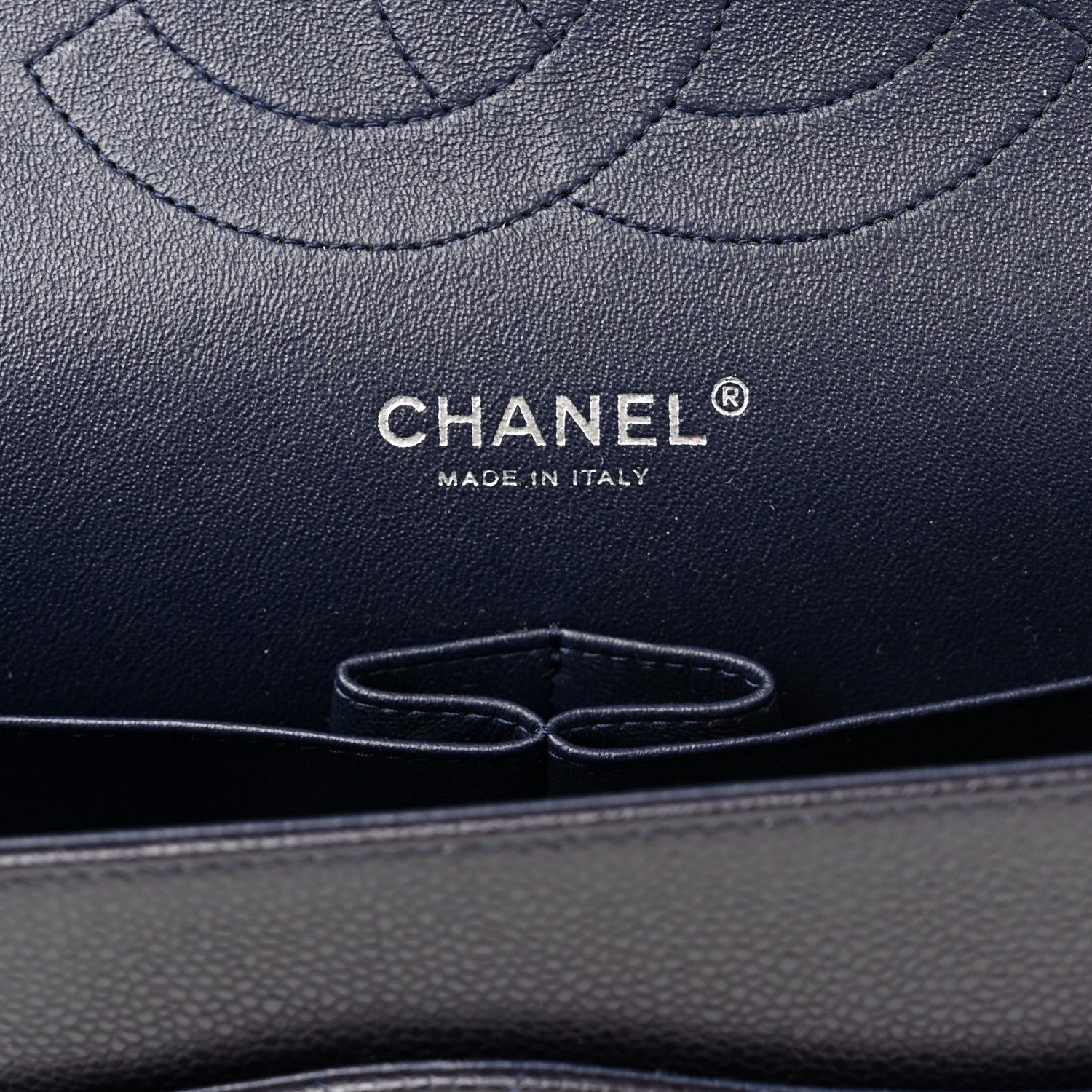 Chanel Caviar Quilted Jumbo Double Flap Navy Blue 5 of 9