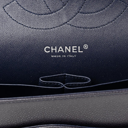 Chanel Caviar Quilted Jumbo Double Flap Navy Blue 5 of 9