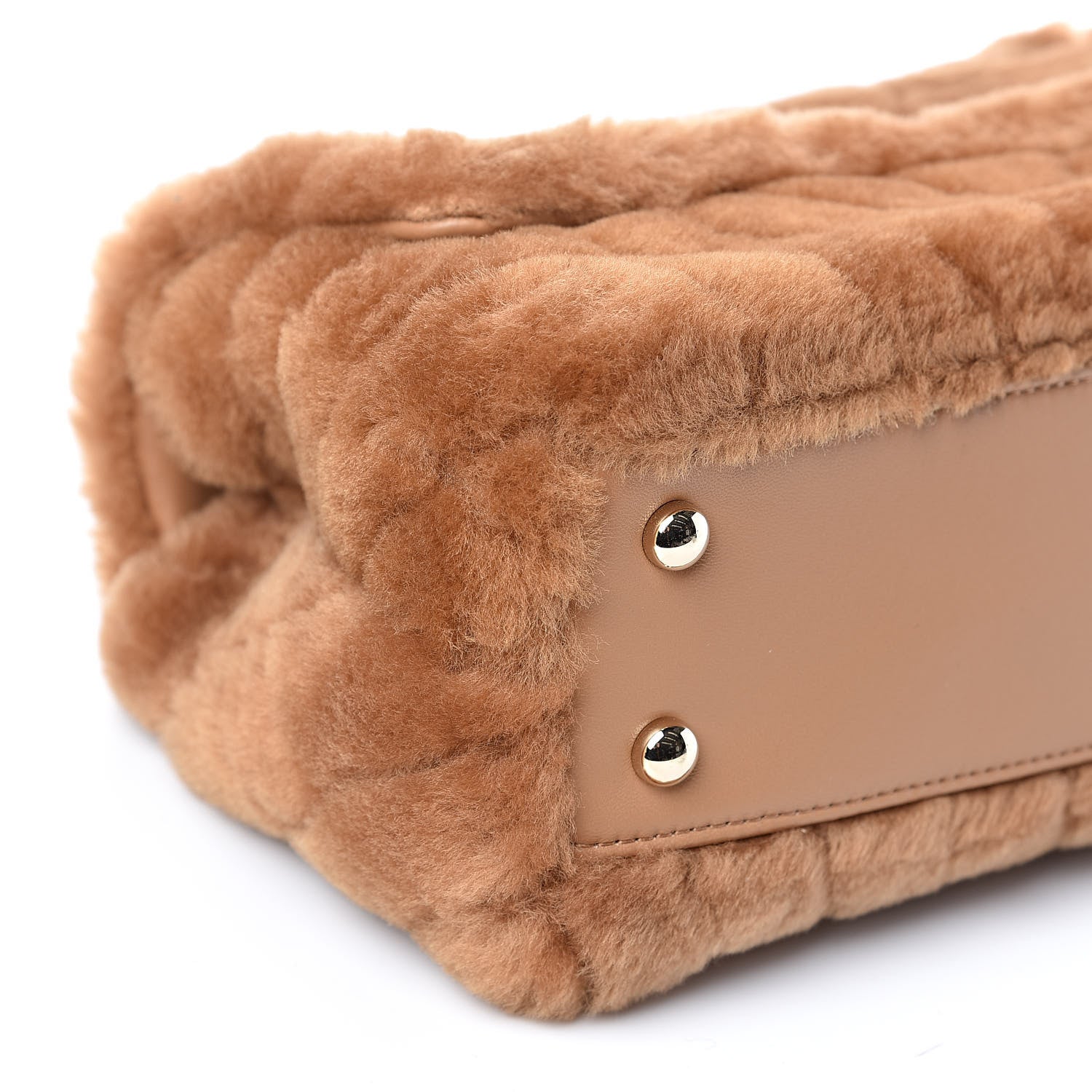 Chanel Shearling Lambskin Coco Handle Flap Dark Beige 8 of 10
