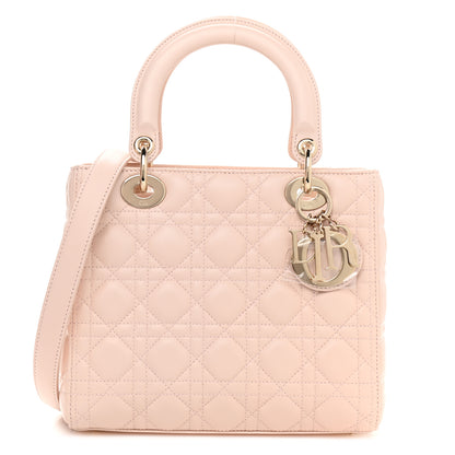 Christian Dior Lambskin Cannage Medium Lady Dior Light Pink 1 of 11