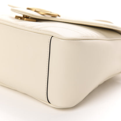 Gucci Calfskin Matelasse Small GG Marmont Top Handle Shoulder Bag White 7 of 13