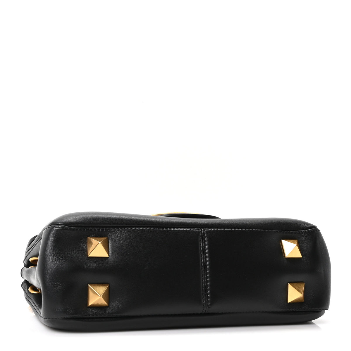 Nappa Stud Sign Shoulder Bag Black