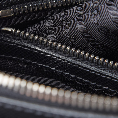 Prada Saffiano Flat Messenger Bag Black 9 of 9