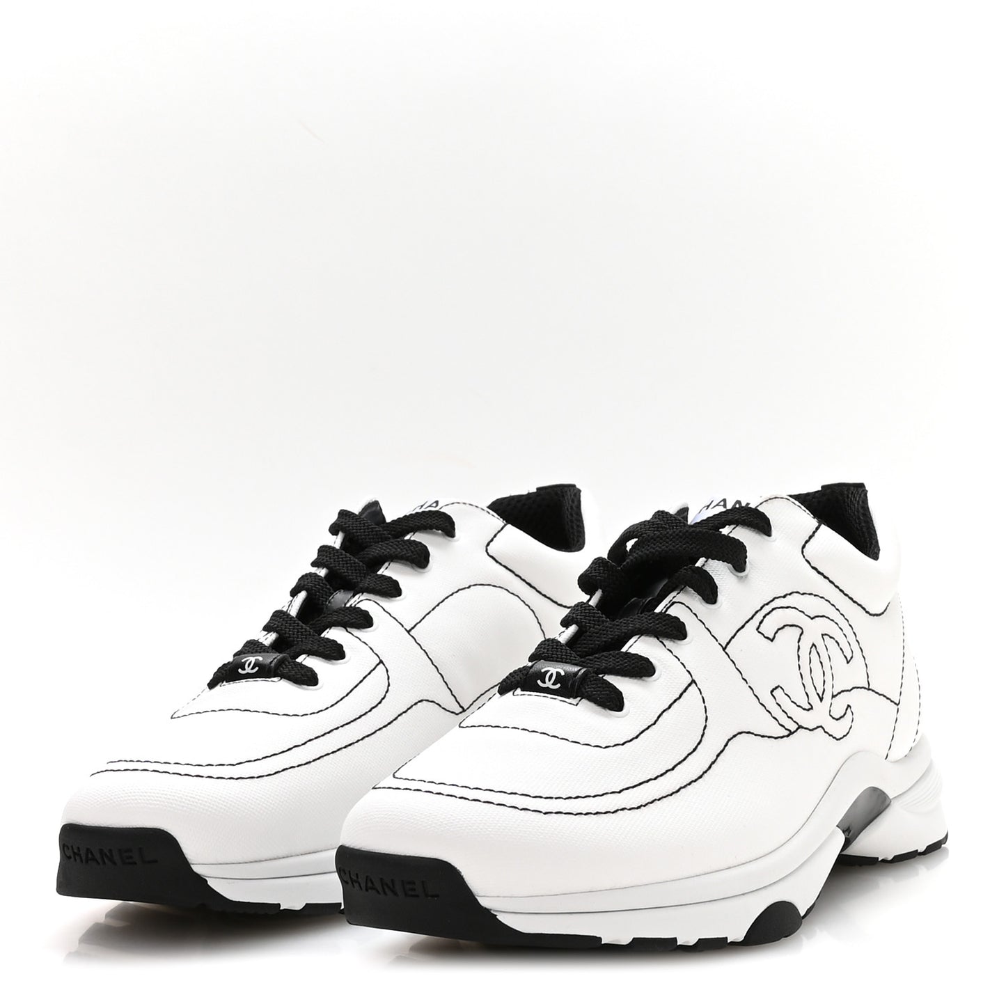 Cotton Womens CC Sneakers 40.5 White Black