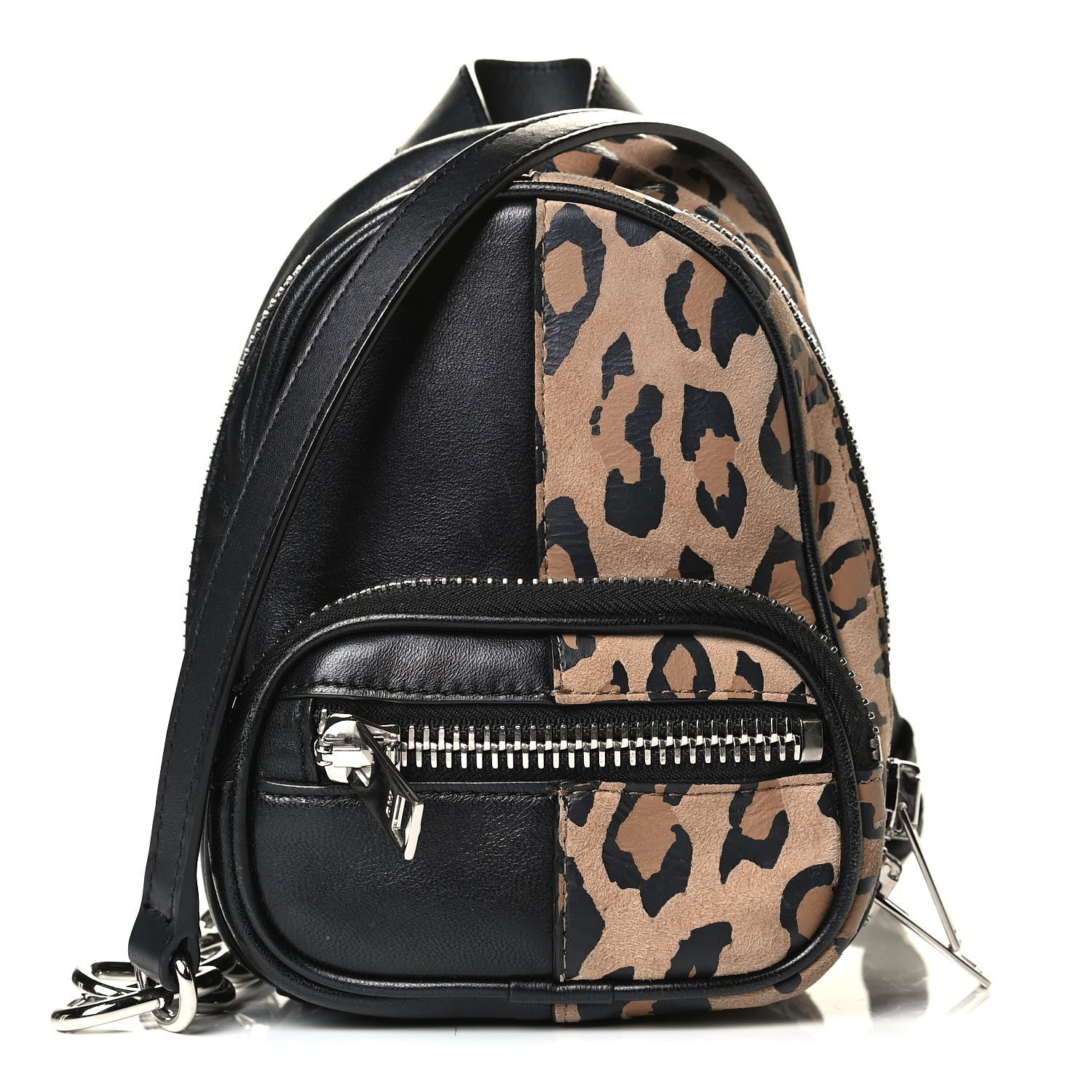 Alexander Wang Lambskin Leopard Print Mini Attica Backpack Crossbody Multicolor Black 1 of 7