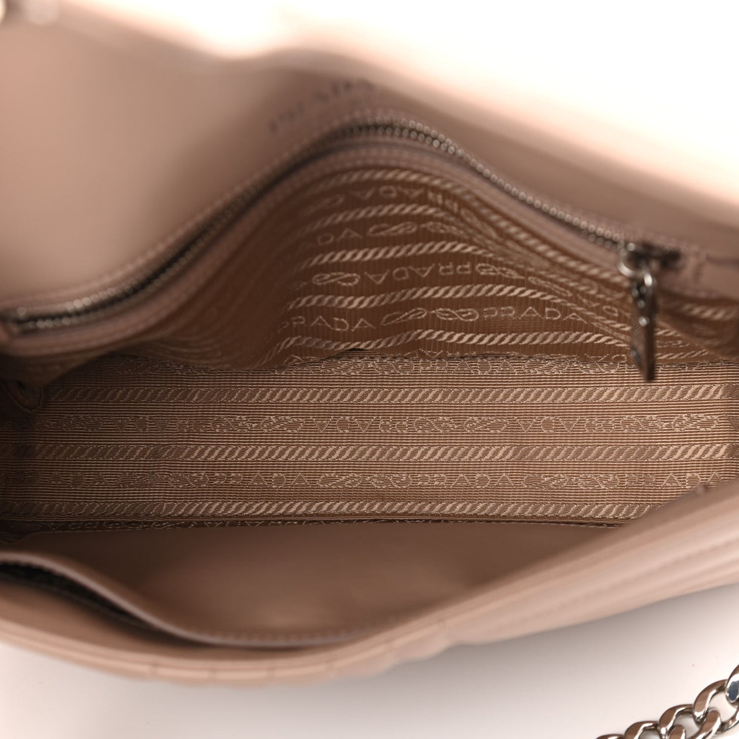 Soft Calfskin Impunture Diagramme Medium Chain Flap Shoulder Bag Cipria
