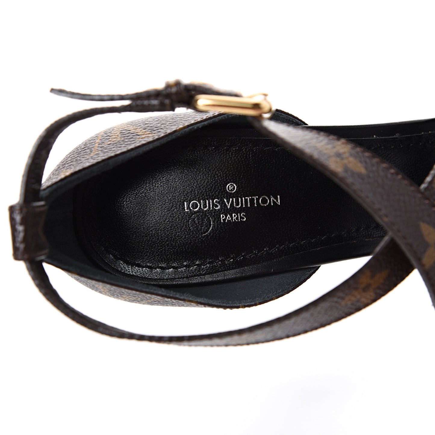 Calfskin Monogram Matchmake Cross Sandals 40 Black