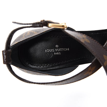 Louis Vuitton Calfskin Monogram Matchmake Cross Sandals 40 Black 7 of 11