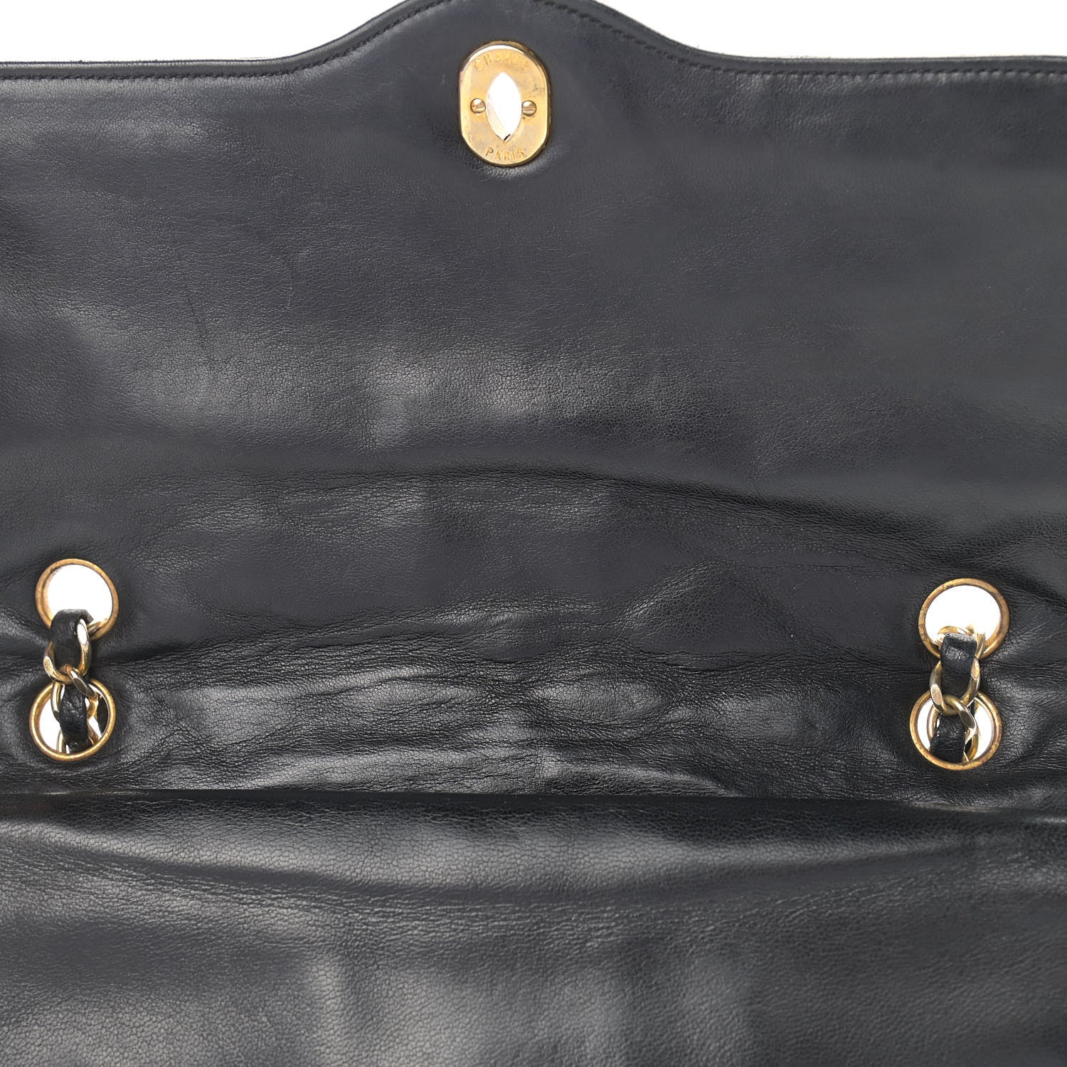 Chanel Lambskin Quilted Medium Double Flap Black 11 of 17