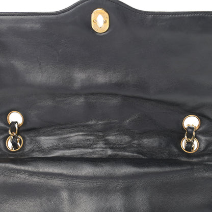 Chanel Lambskin Quilted Medium Double Flap Black 11 of 17