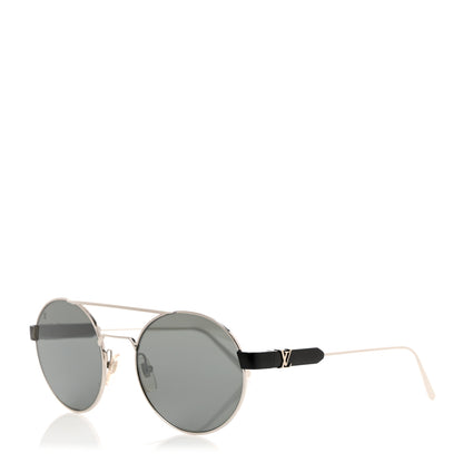 Louis Vuitton LV Starburst Round Sunglasses Z1103W Silver Black 1 of 7
