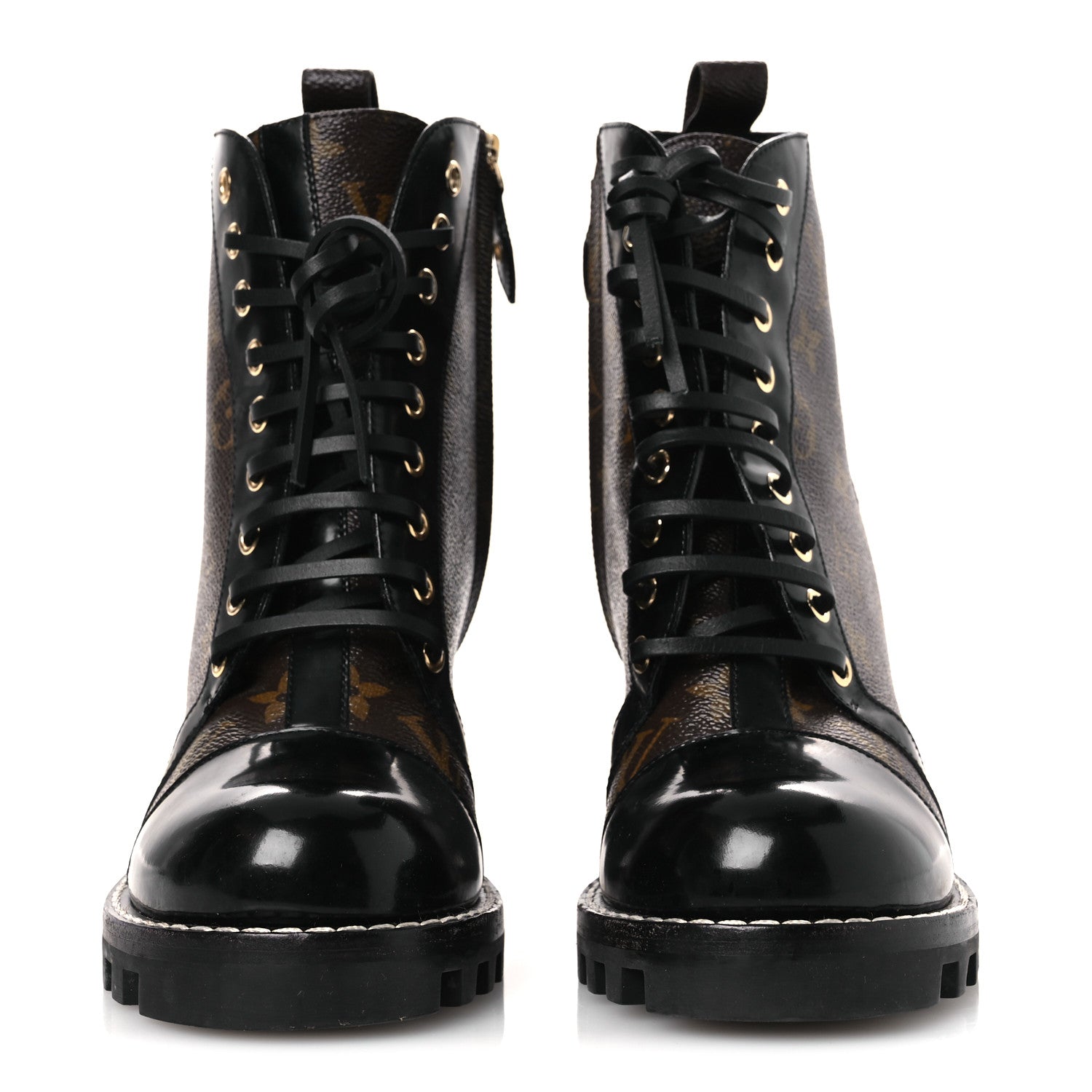 Louis Vuitton Patent Calfskin Monogram Star Trail Ankle Boots 40 Black 3 of 12