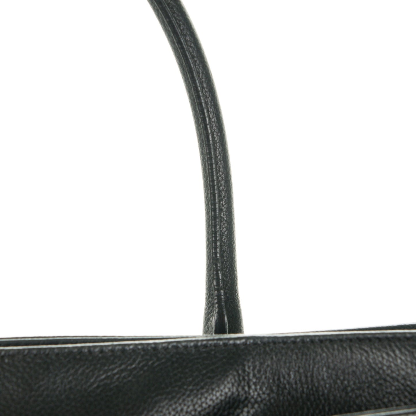 Calfskin Cerf Executive Shopper Tote Black