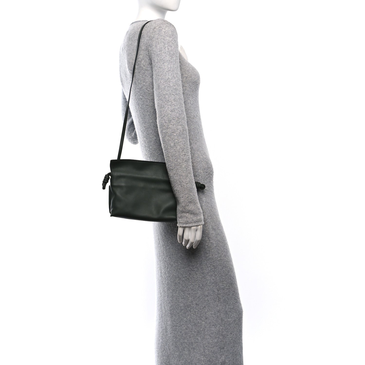 Loewe Calfskin Mini Flamenco Knot Clutch Vintage Khaki 2 of 9