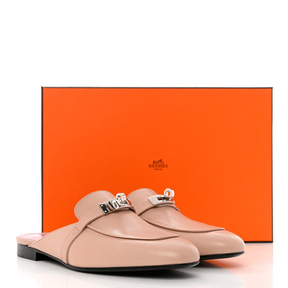 Hermes Calfskin Oz Mules 39 Beige Nude 9 of 9