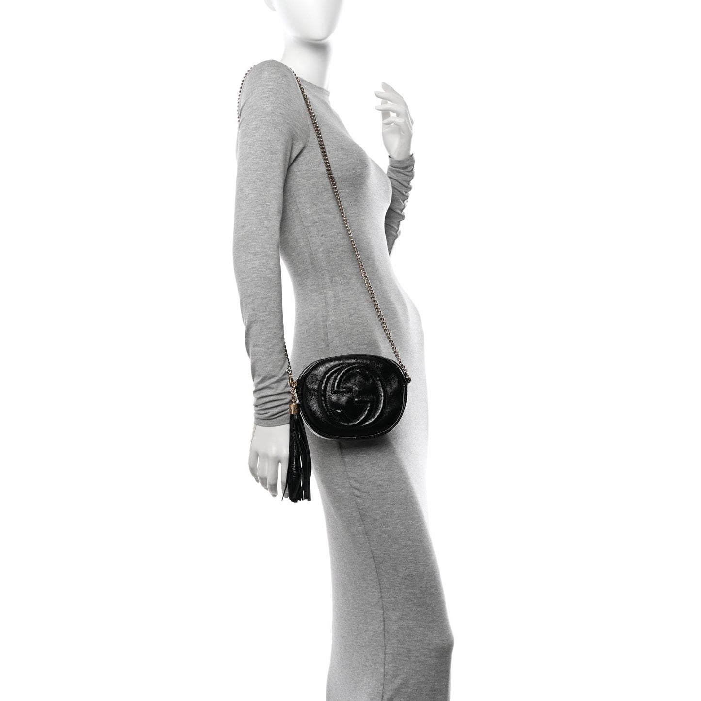 Patent Mini Soho Chain Bag Black