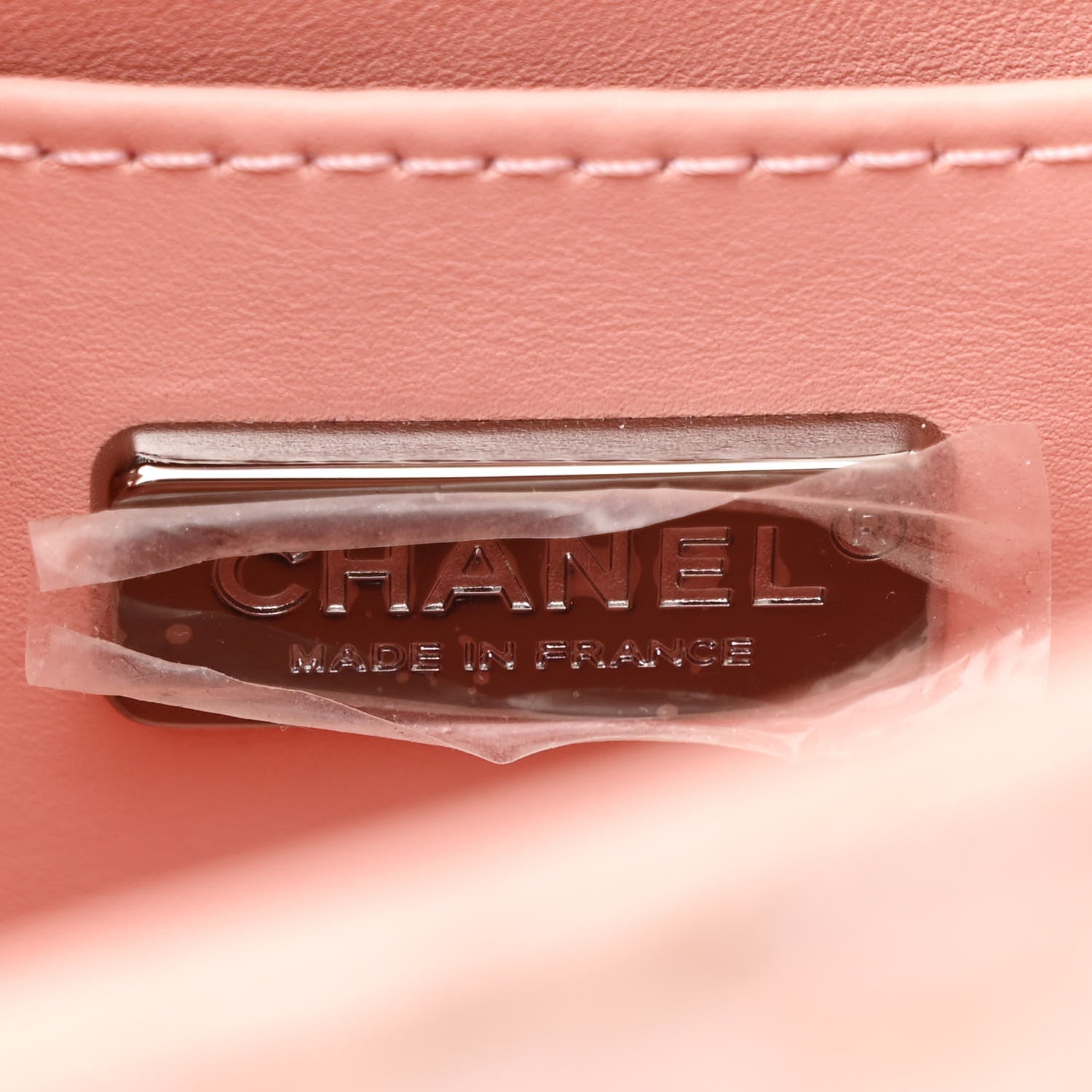 Chanel Snakeskin Mini Square Flap Light Pink 6 of 12