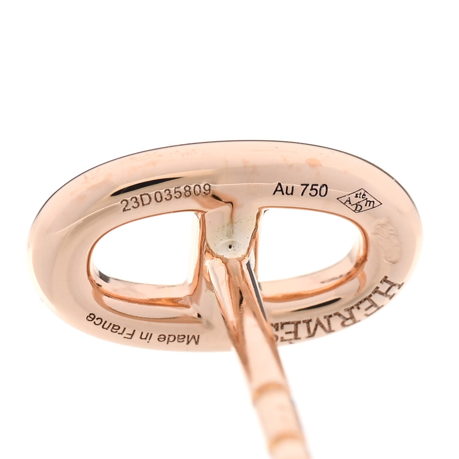 Hermes 18K Rose Gold TPM Farandole Stud Earrings 5 of 6