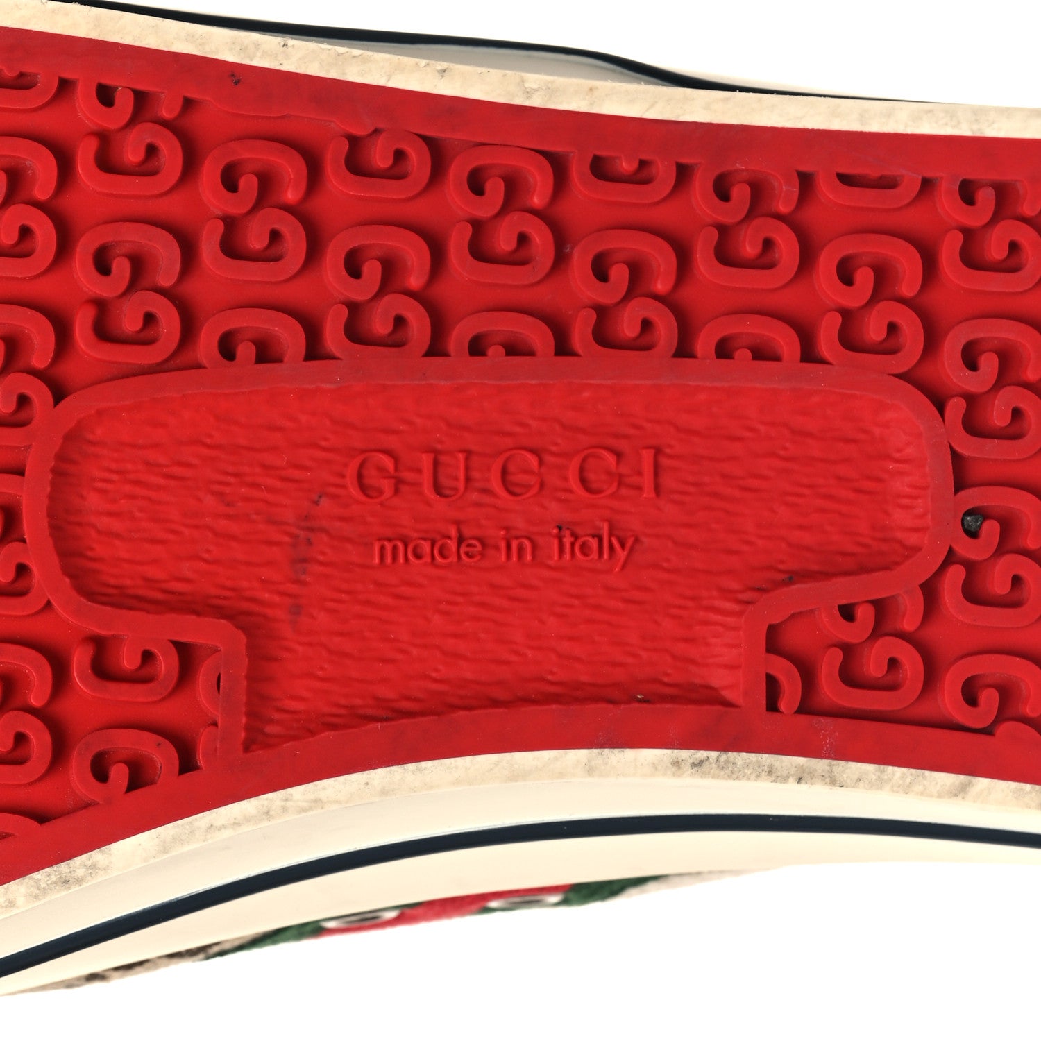 Gucci GG Monogram Web Mens 1977 Tennis Sneakers 10.5 Beige Ebony Mystic White 7 of 8