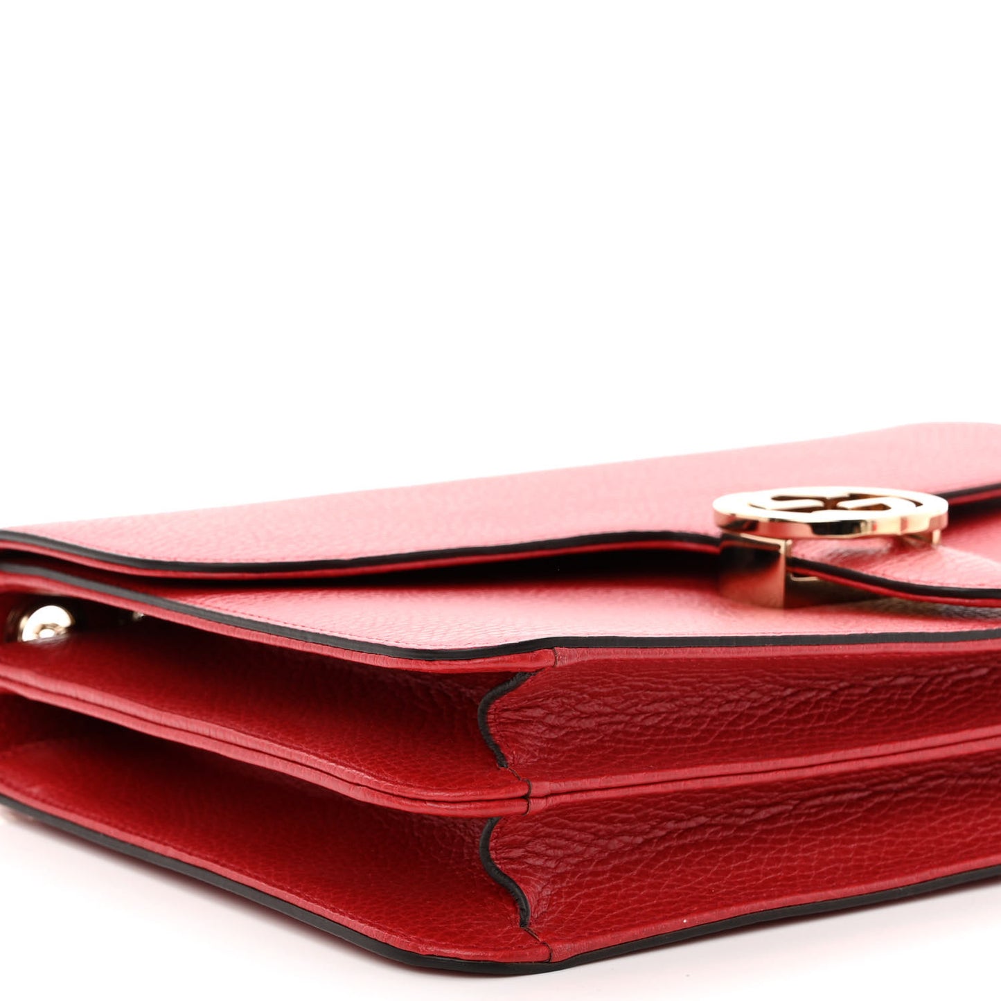 Dollar Calfskin Interlocking G Shoulder Bag Red
