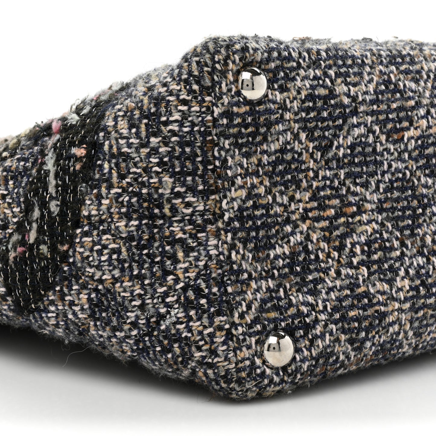 Tweed Quilted Cambon Tote Black