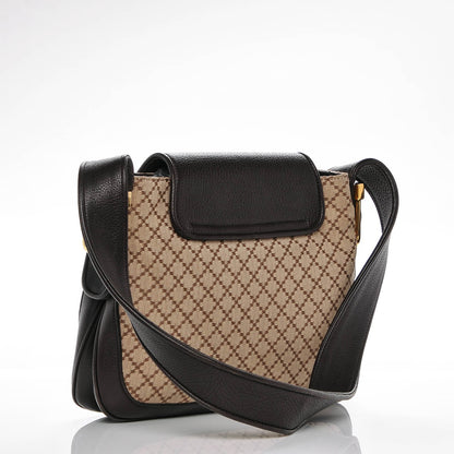 Gucci Diamante Cellarius Calfskin Medium 1973 Shoulder Bag Beige Ebony Cocoa 3 of 6