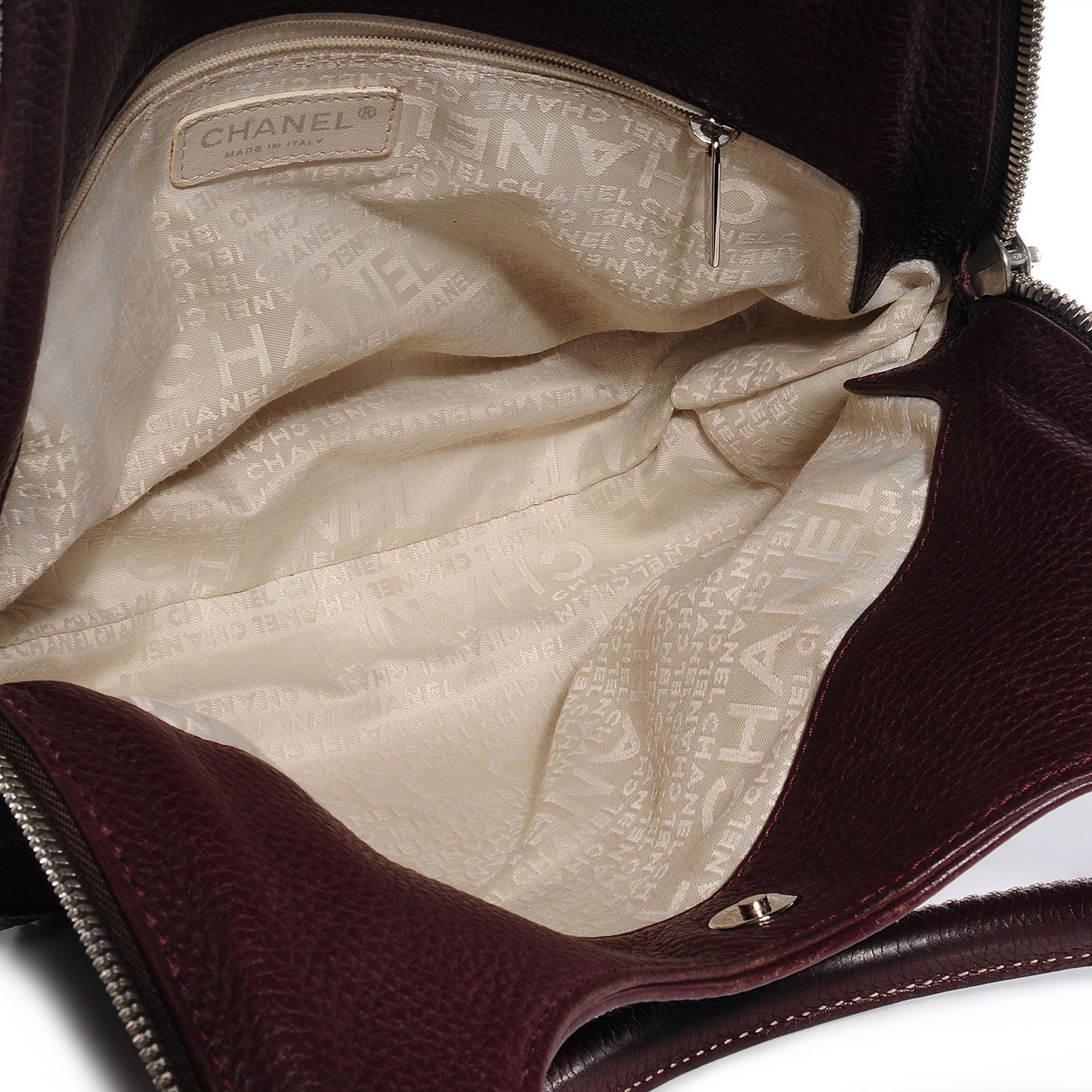 Leather Tassel Hobo Bordeaux