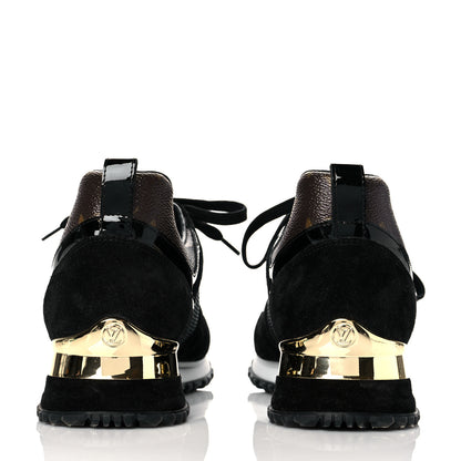Louis Vuitton Suede Monogram Run Away Sneakers 39 Black 5 of 9