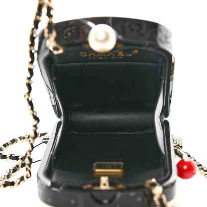 Chanel Resin Crystal Slot Machine Minaudiere Black Gold White Red 5 of 9