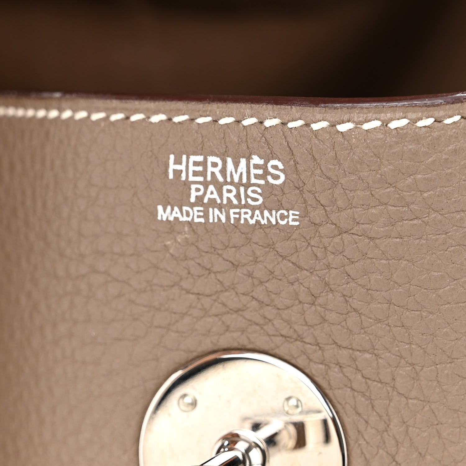 Hermes Taurillon Clemence Lindy 30 Etoupe 6 of 10