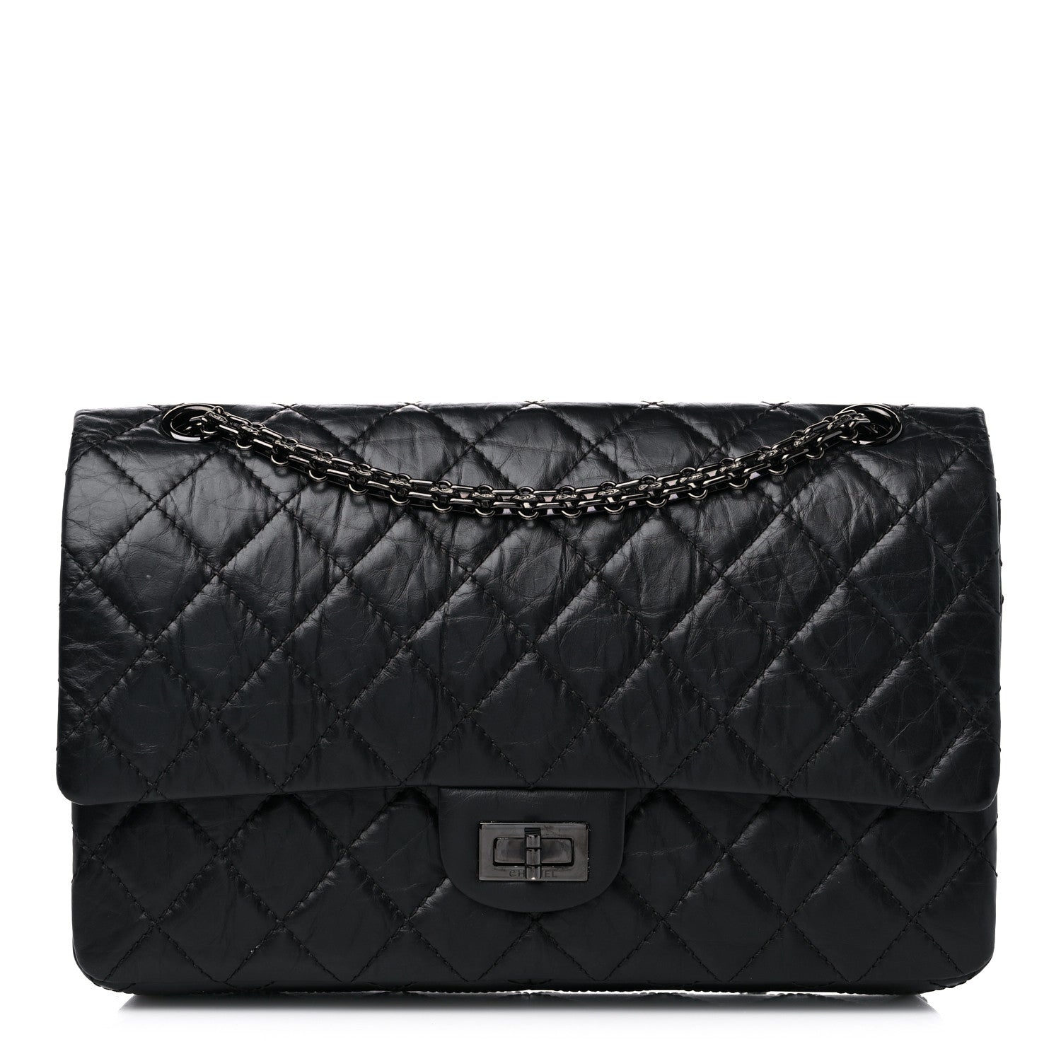 Chanel Aged Calfskin Quilted 2.55 Reissue 226 Flap So Black 1 of 11