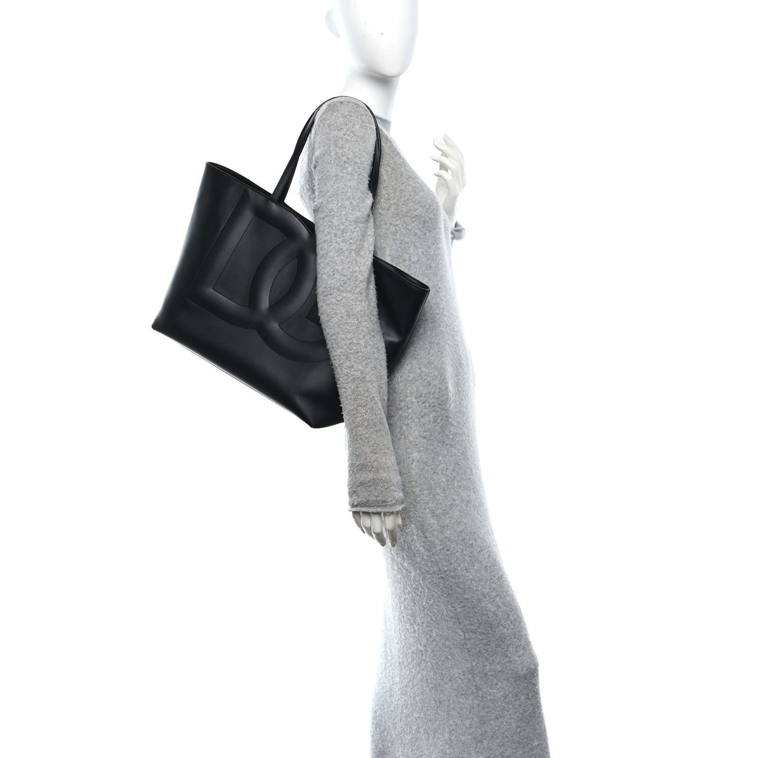 Dolce & Gabbana DOLCE GABBANA Calfskin DG Logo Shopper Tote Black 2 of 11