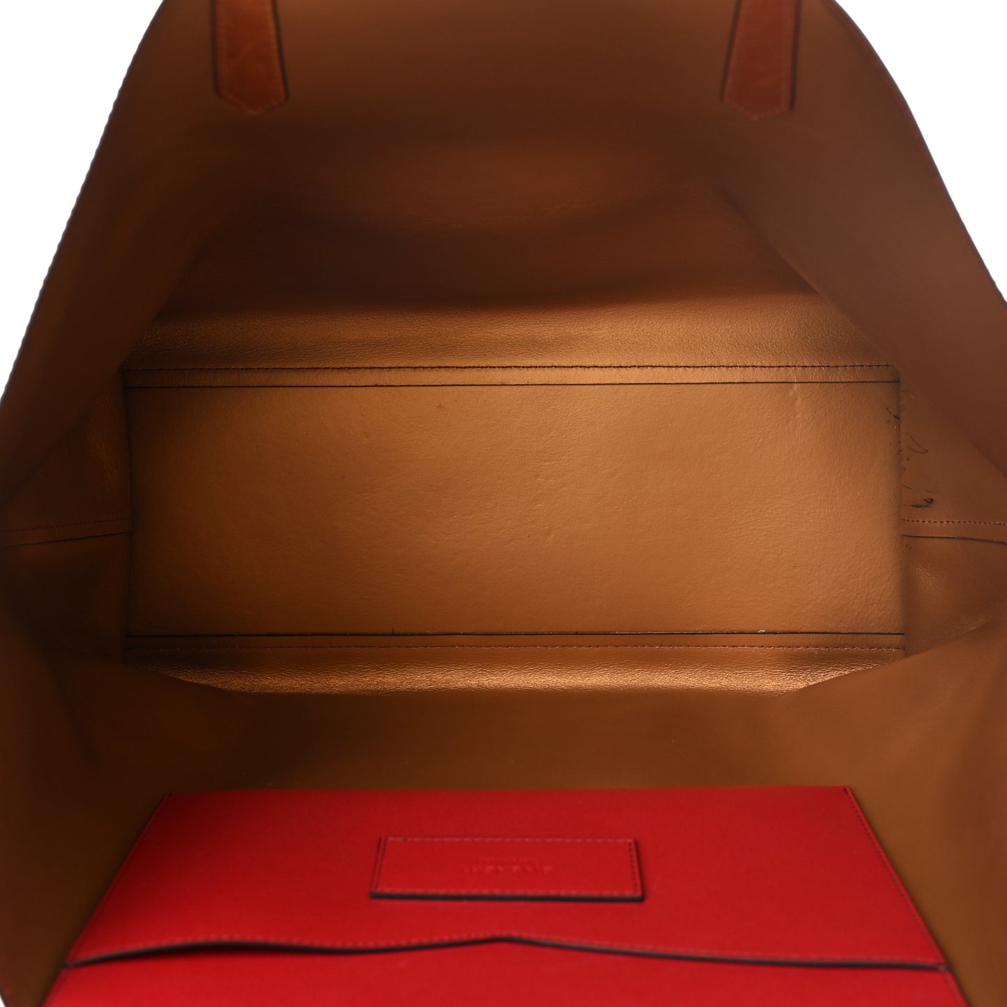 Calfskin Medium GV Shopper Tote Dark Red