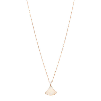 Bulgari 18K Rose Gold Diamond Mother of Pearl Divas' Dream Pendant Necklace 1 of 5